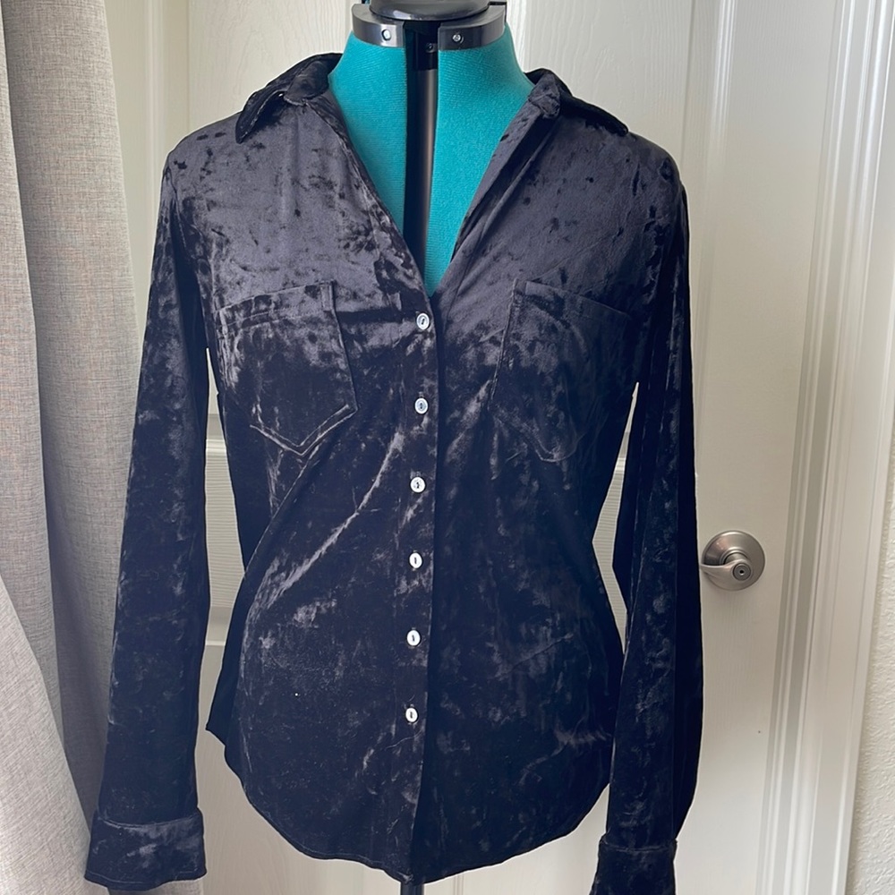 Liverpool Velvet Button-Up Shirt